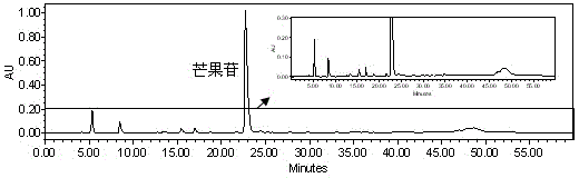 Method for separating and purifying mangiferin from mango pericarp