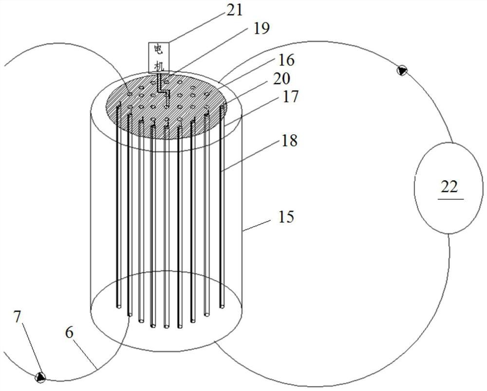 Concentration device applied to heat source tower system