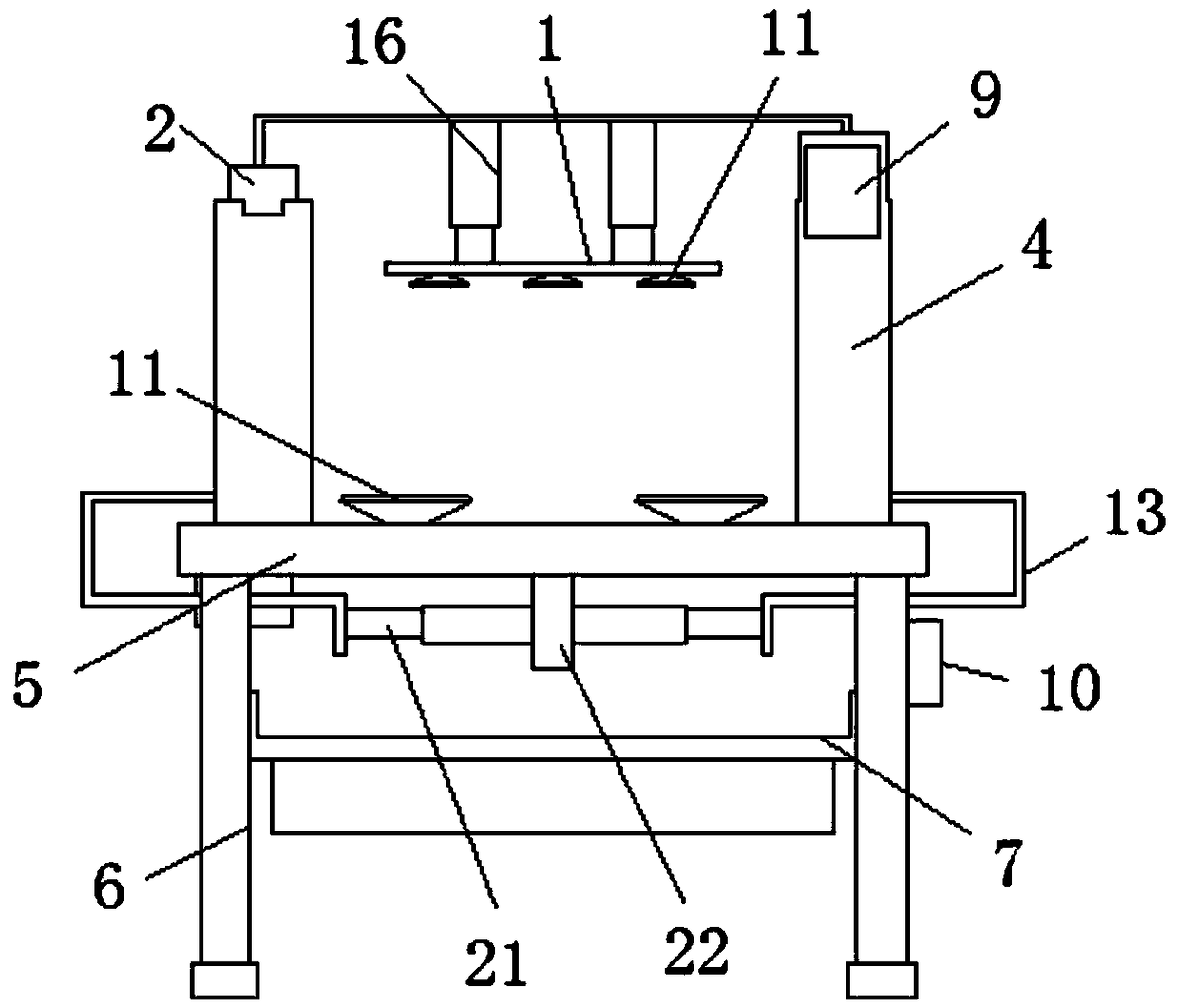 Solar photovoltaic module frame dismounting device