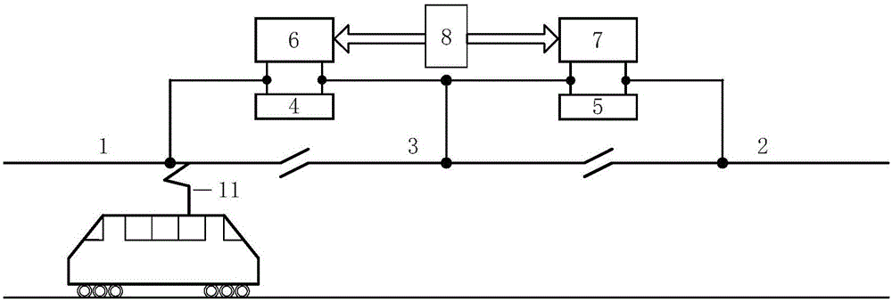 Intelligent electric phase separation device of alternating current electrified railway