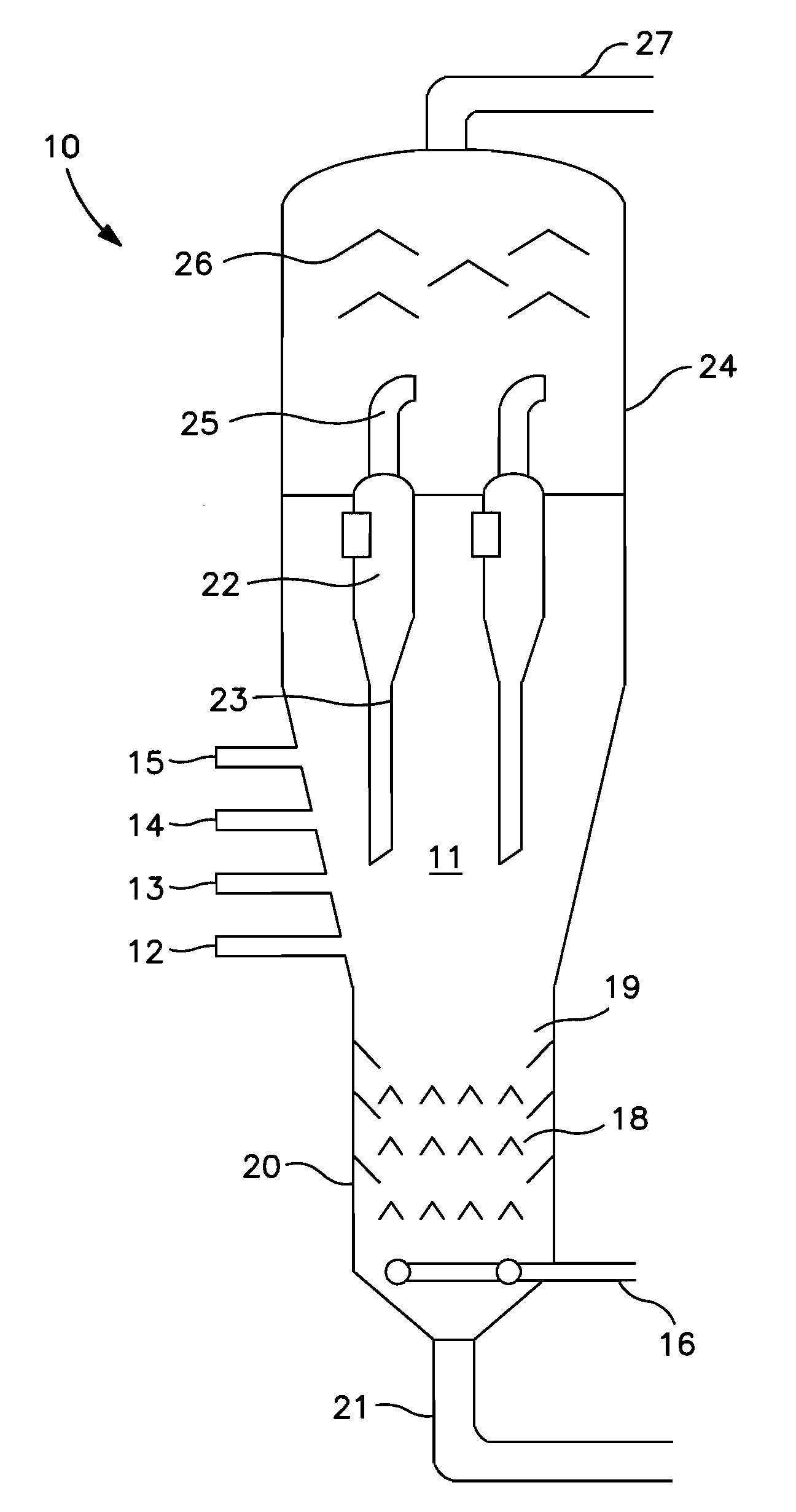 Fluid coking unit stripper