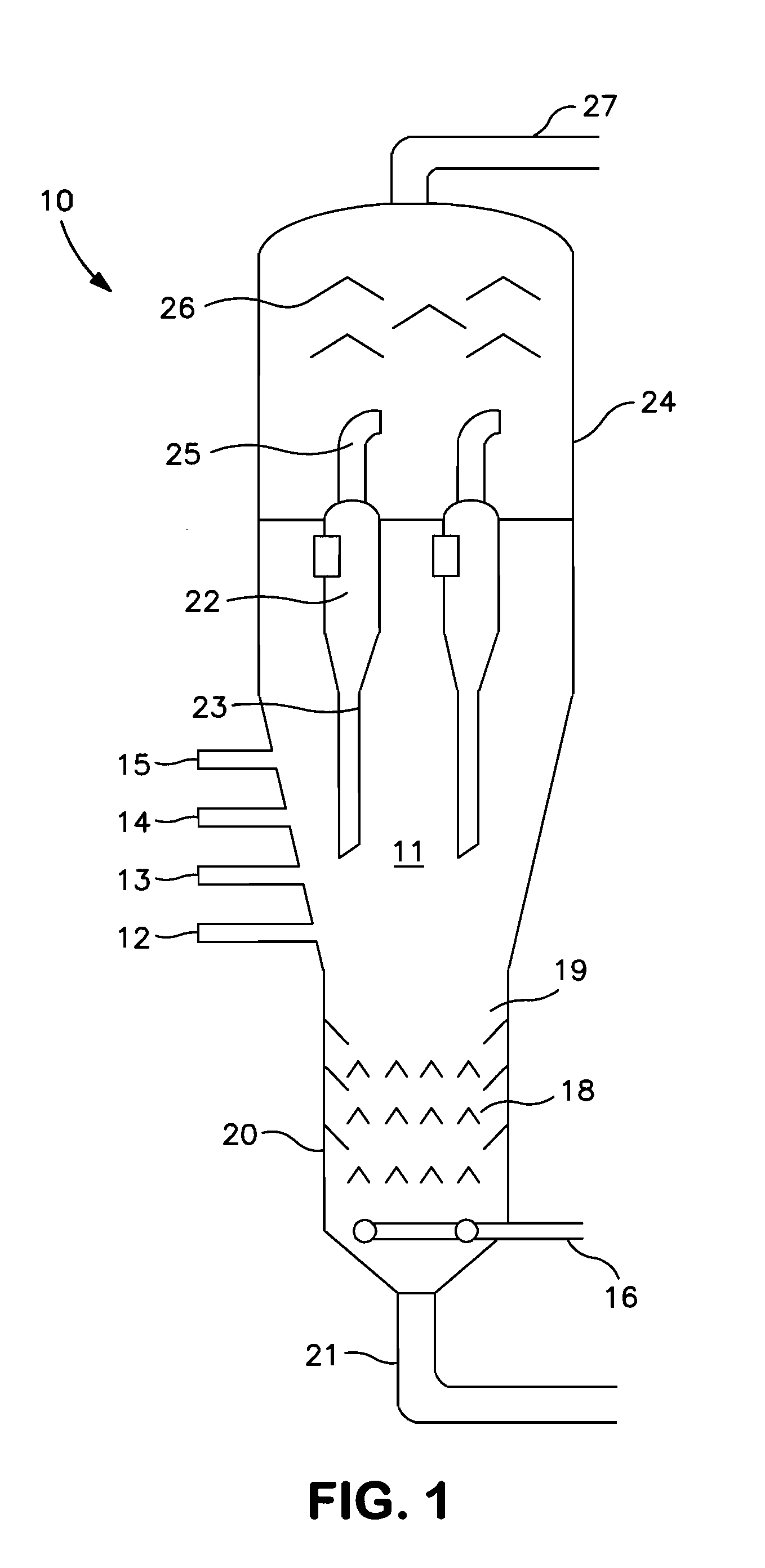 Fluid coking unit stripper