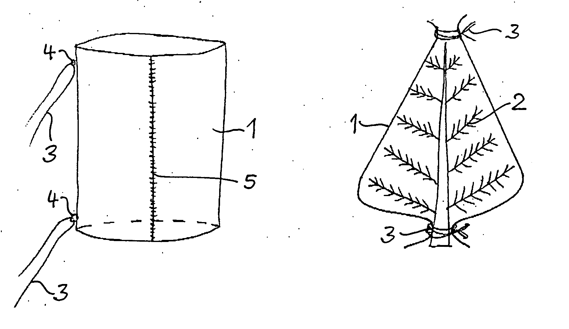 Transport cover for the disposal of Christmas trees