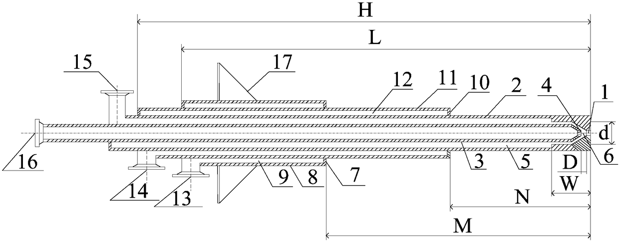 Spray nozzle for catalytic cracking experiment and application