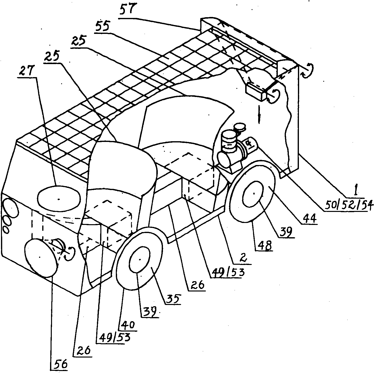 New-energy or hybrid-power micro electric automobile