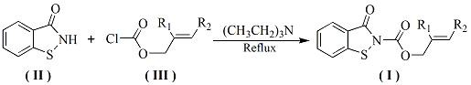 Structure and preparation method of acrylic antifouling resin grafted with benzisothiazolinone formate monomer