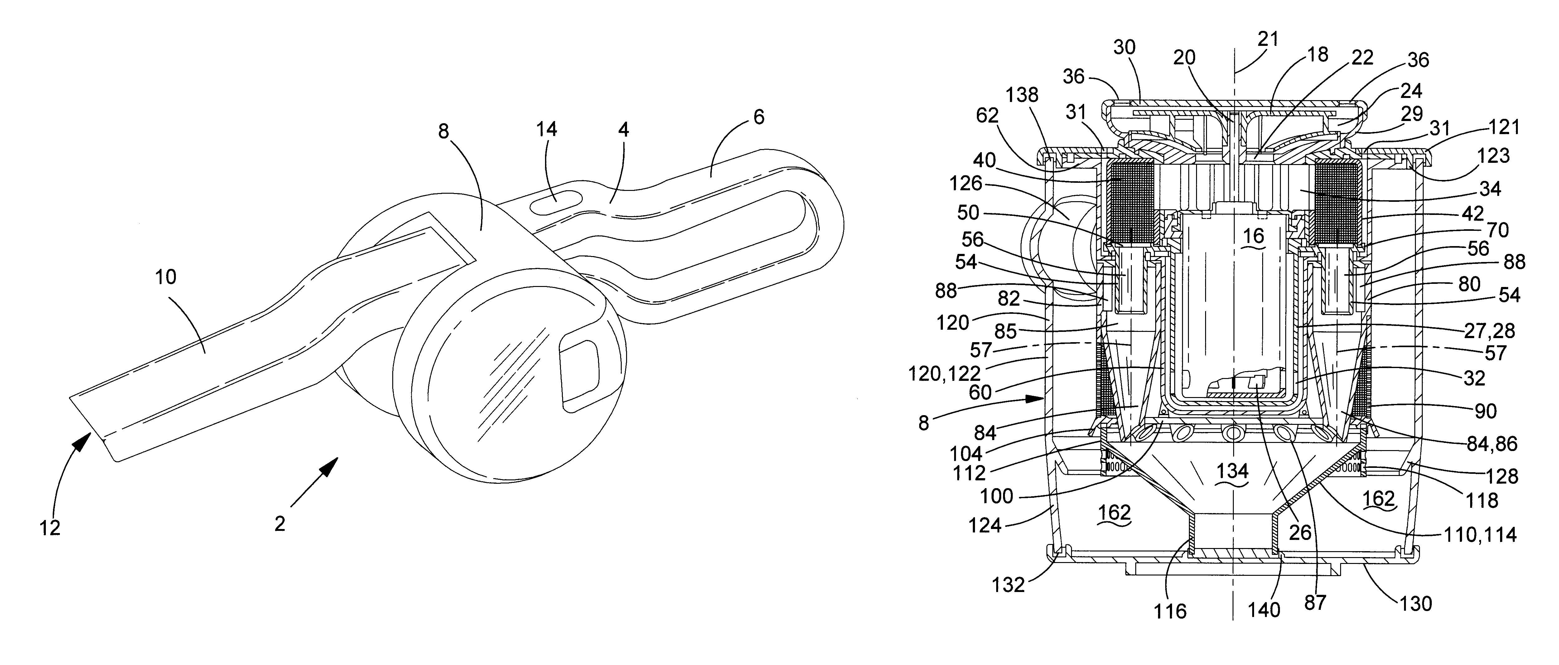 Cyclonic separation apparatus for a vacuum cleaner