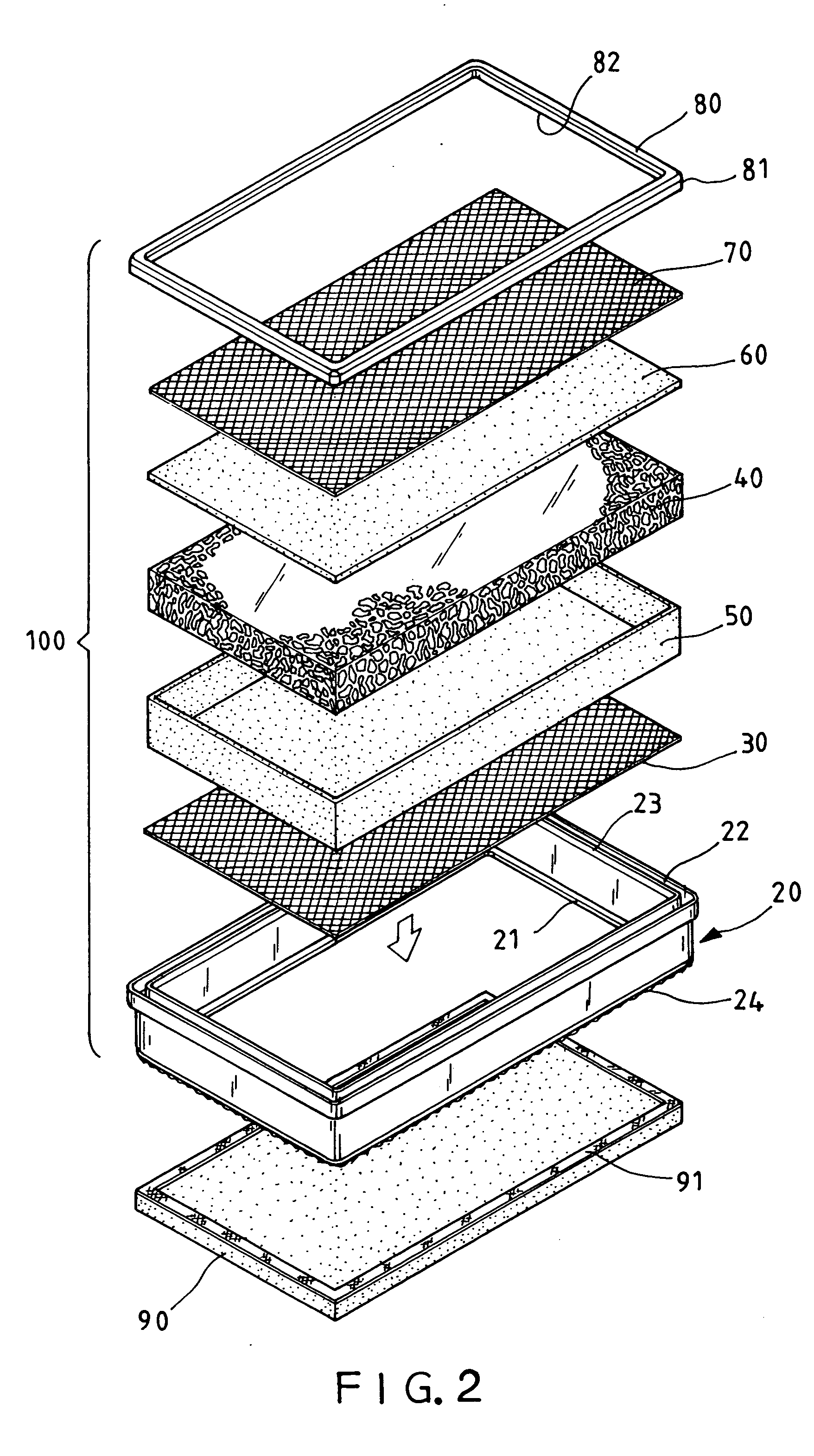 Apparatus with nano-sized platinum black and oxygen-rich ceramic powder for filtering the incoming air into an internal combustion engine