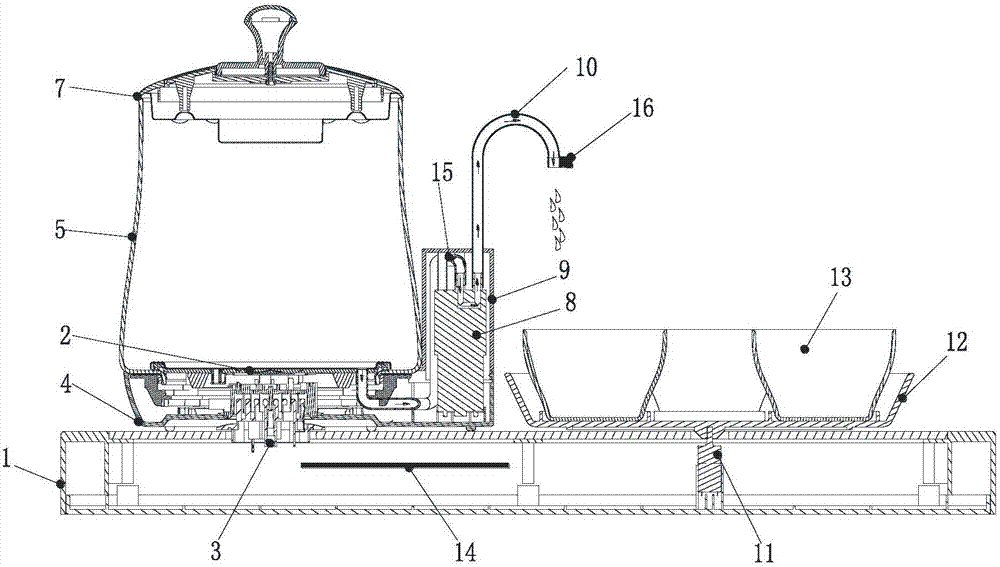 Electric kettle capable of automatically pouring water