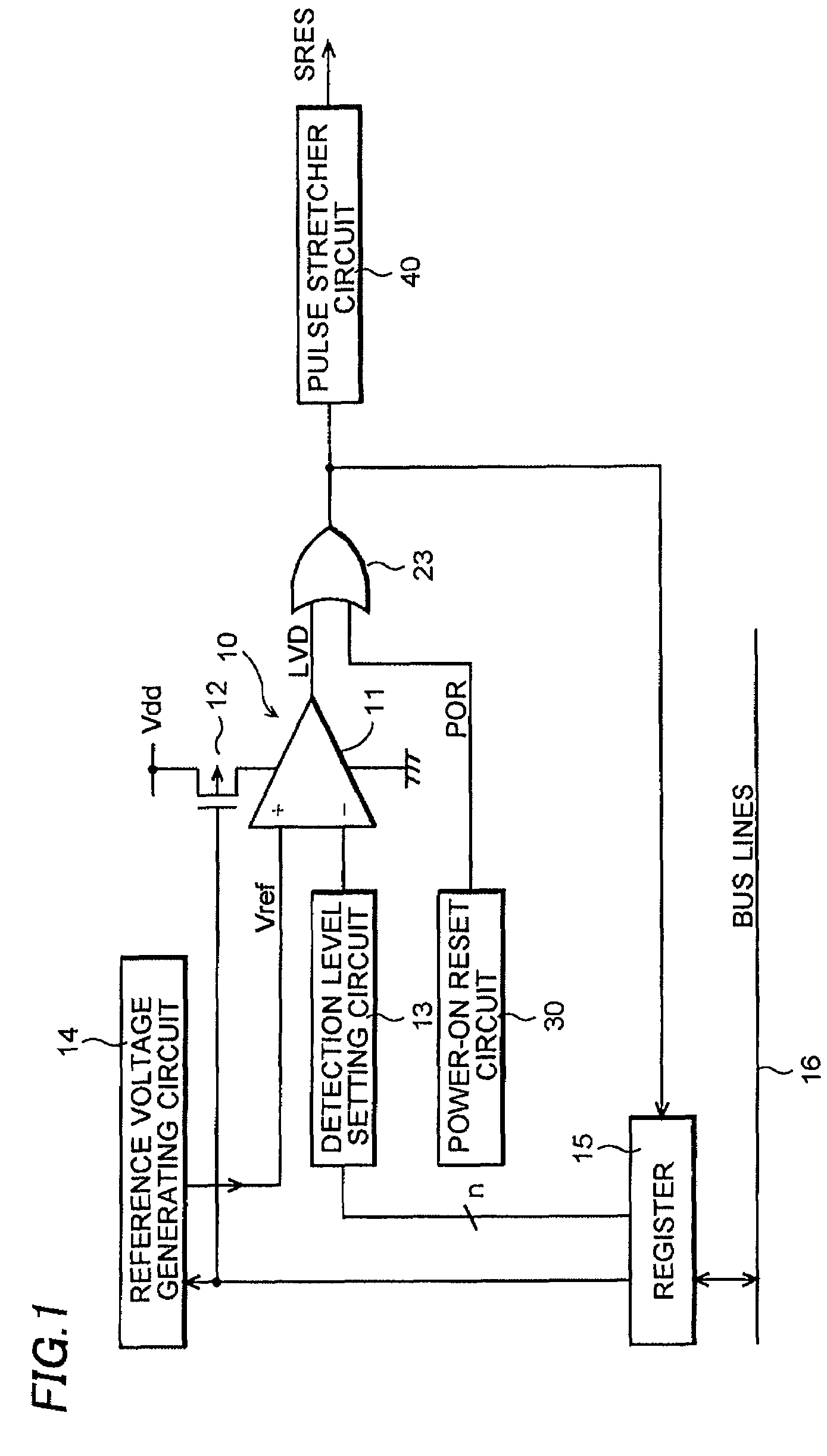 Low-voltage detection reset circuit