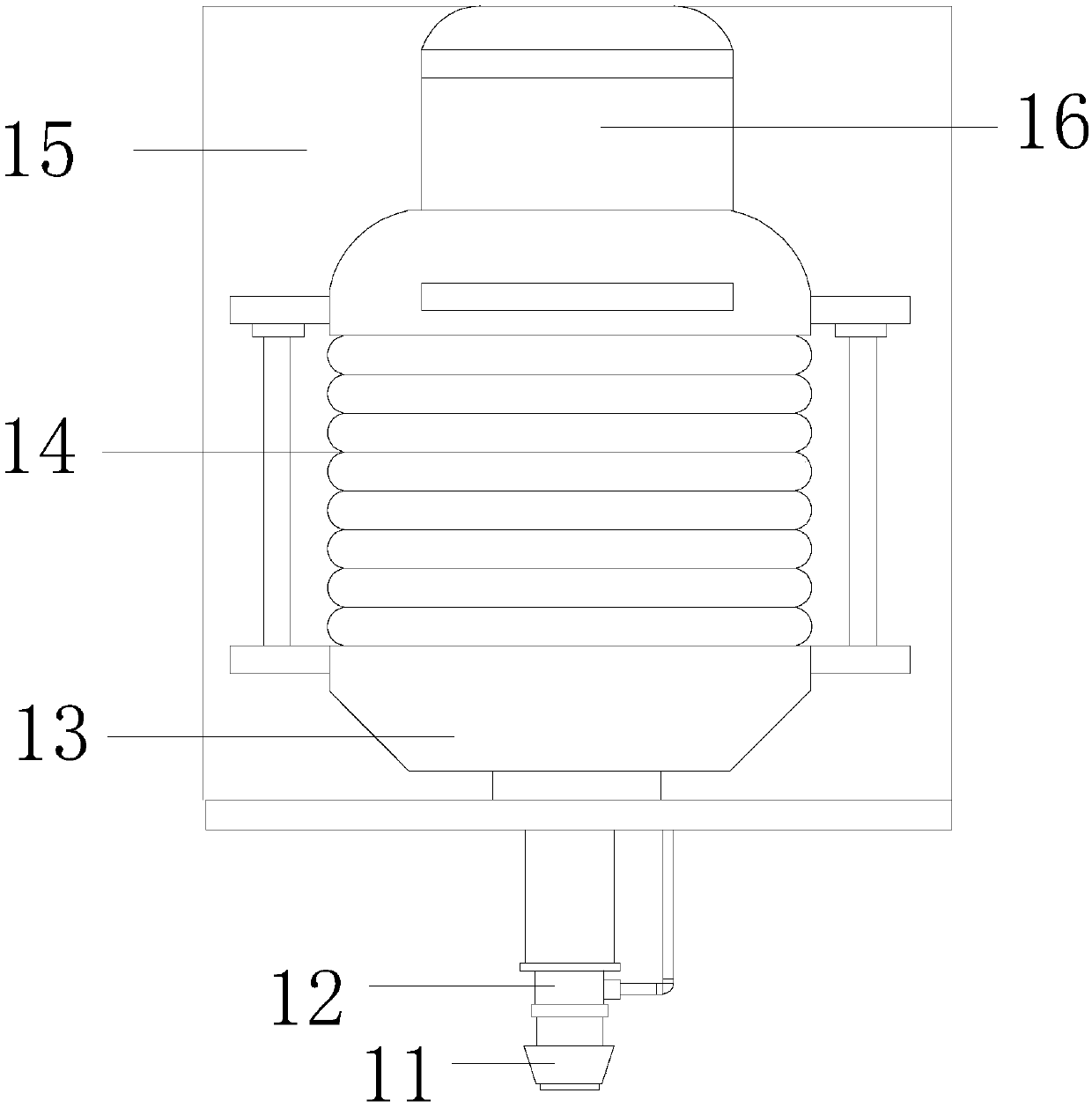 Split type toilet bowl steady flow water effect detecting device