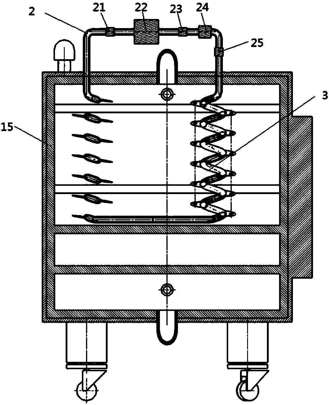 Circulating water rapid refrigerating device