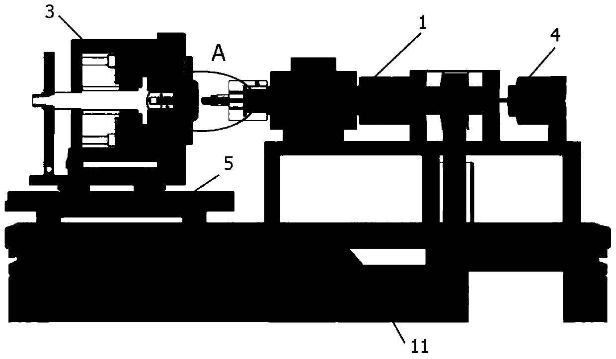 A pre-tightening force measuring device for threaded fasteners of oil pipe joints