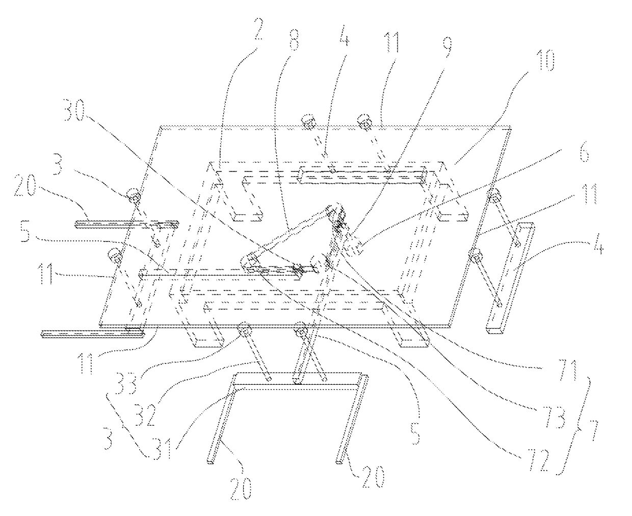 Positioning device for glass substrate