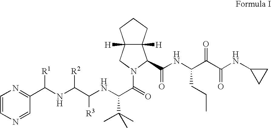 Substituted pyrazines that inhibit protease cathepsin S and HCV replication