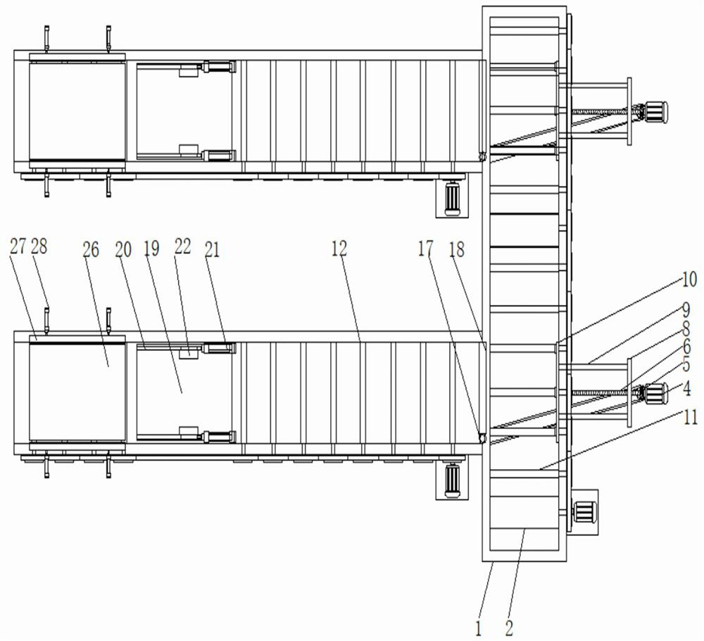 Automatic plate stacking control device for rock wool and control method of automatic plate stacking control device