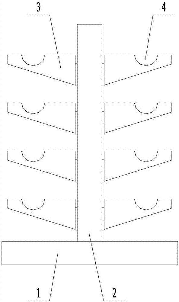 Device for storing large-roll fiber cloth