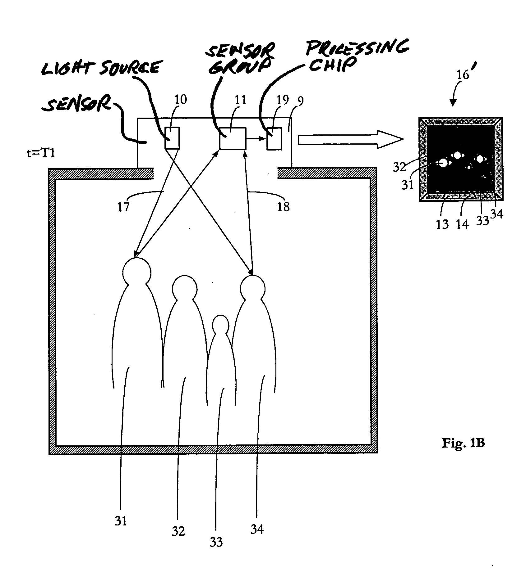 Three-dimensional monitoring in the area of an elevator by means of a three-dimensional sensor