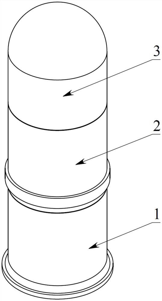 Two-time impact type composite anti-riot kinetic energy bomb