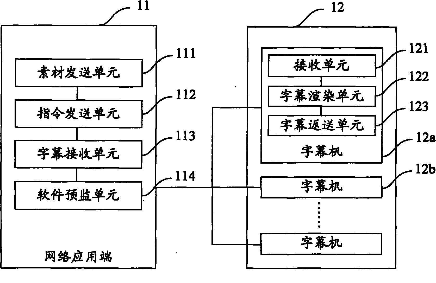 Subtitle broadcasting system with software previewing function