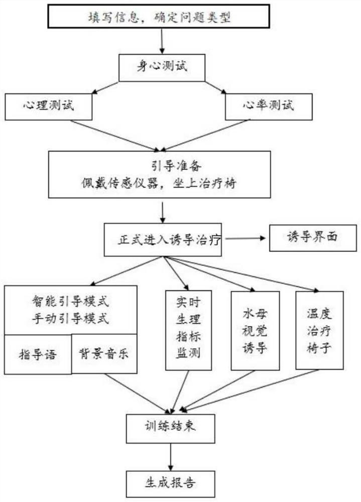 Biological induction psychological pressure adjustment working system and operation method thereof