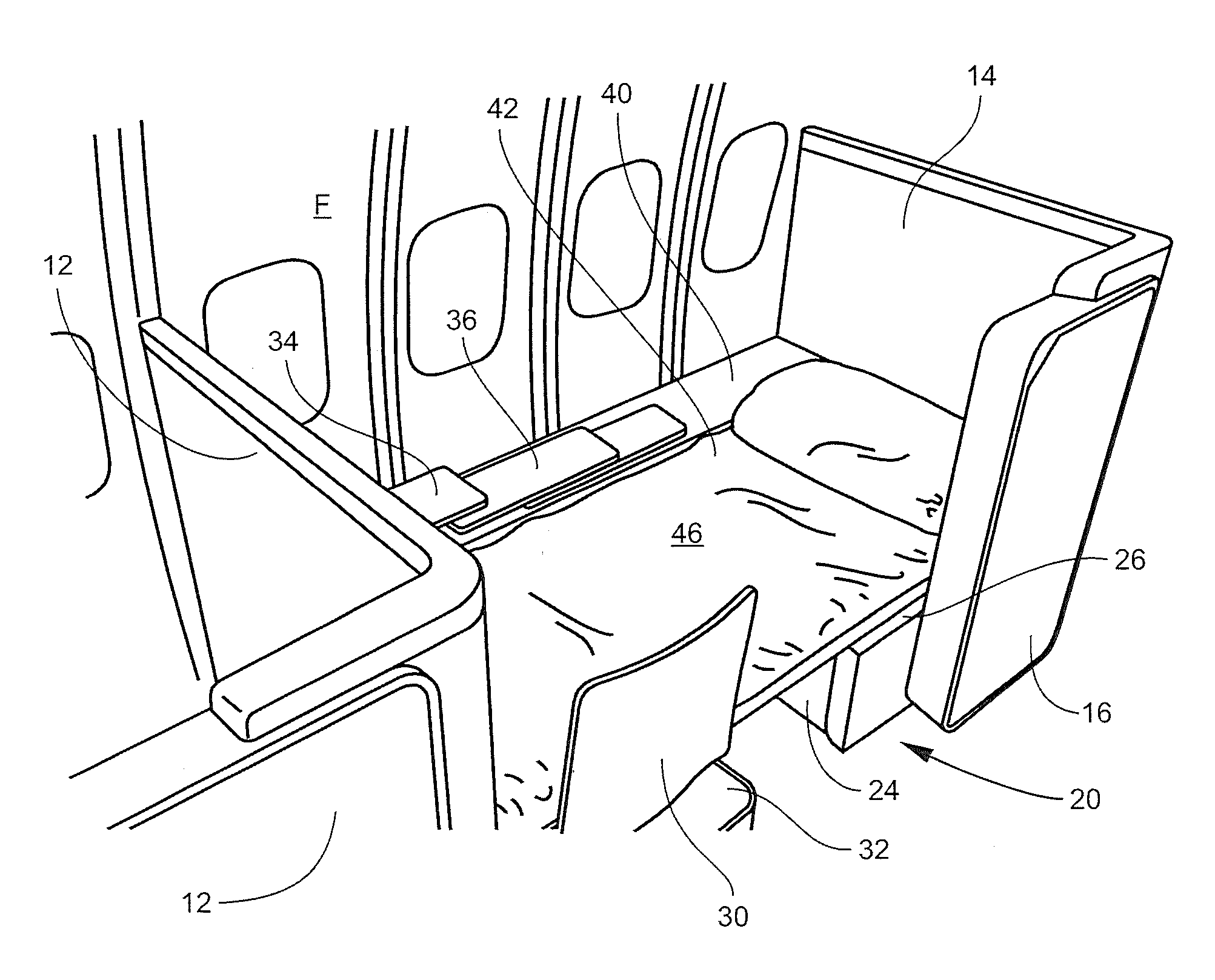 Premium class aircraft passenger suite