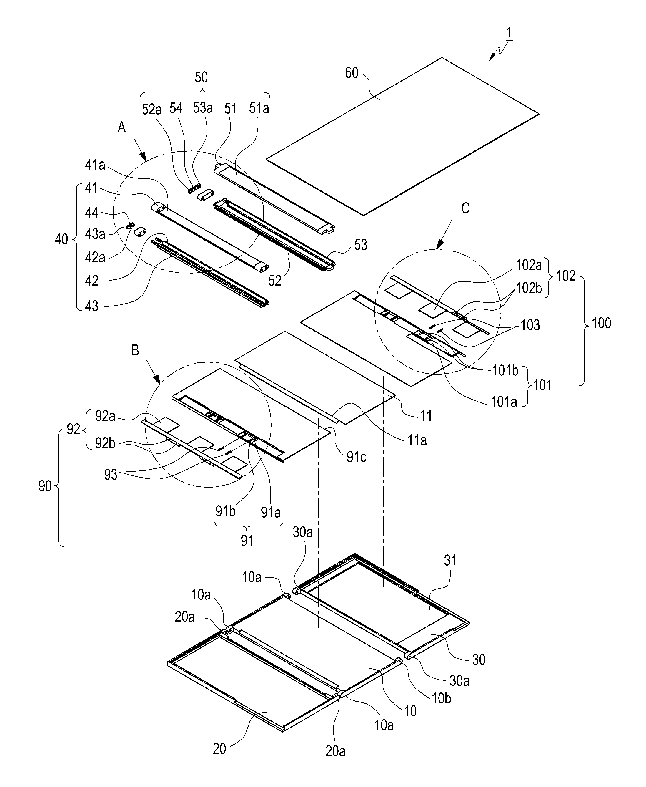 Portable communication device having flexible display unit