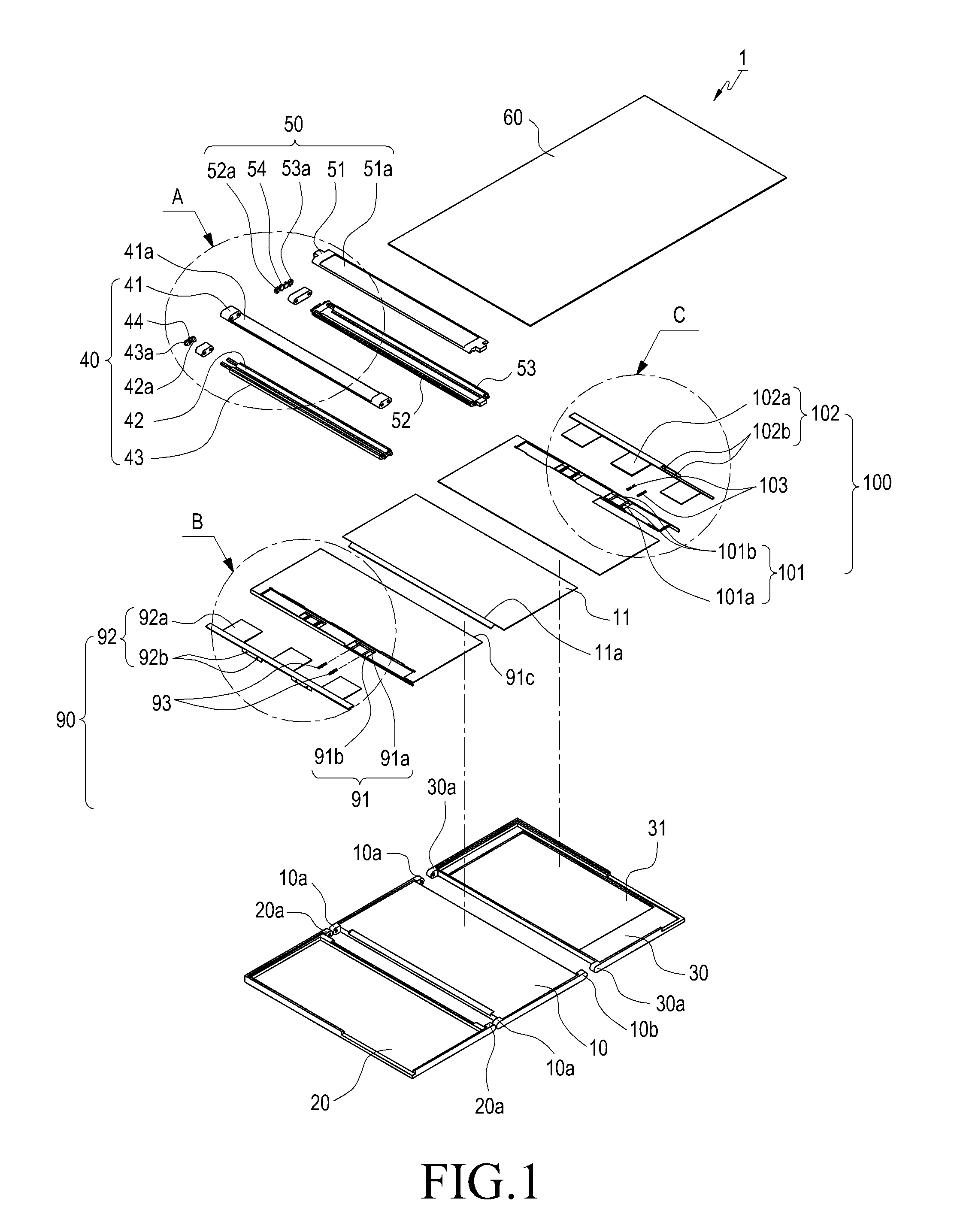 Portable communication device having flexible display unit