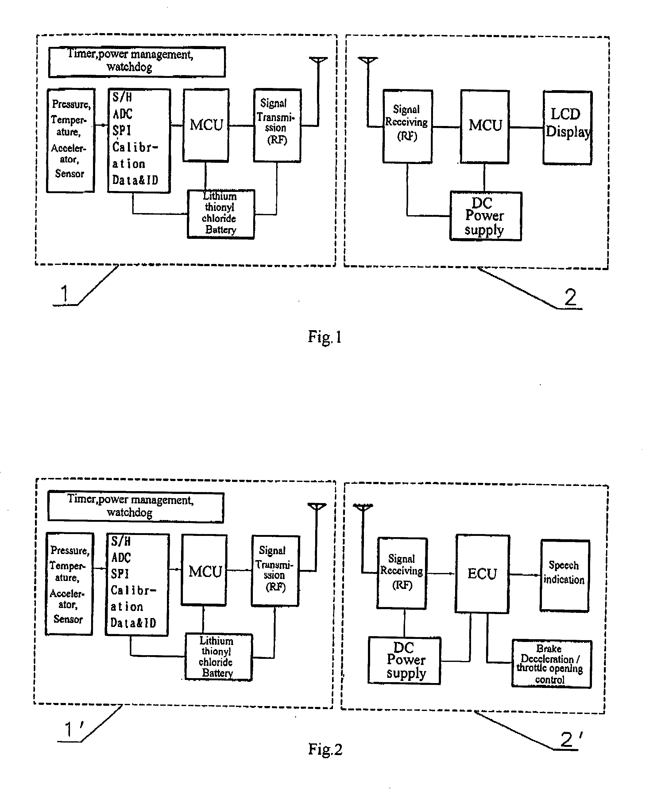 System for monitoring the tire