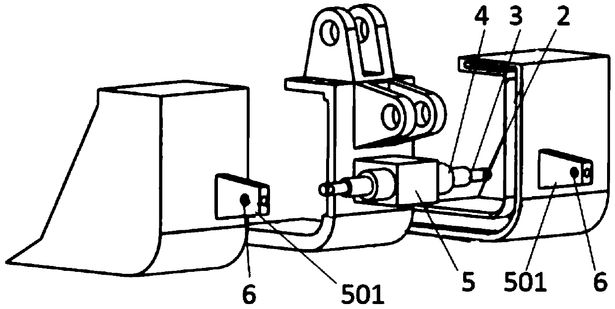 Double-cylinder hydraulic telescopic excavator shovel head