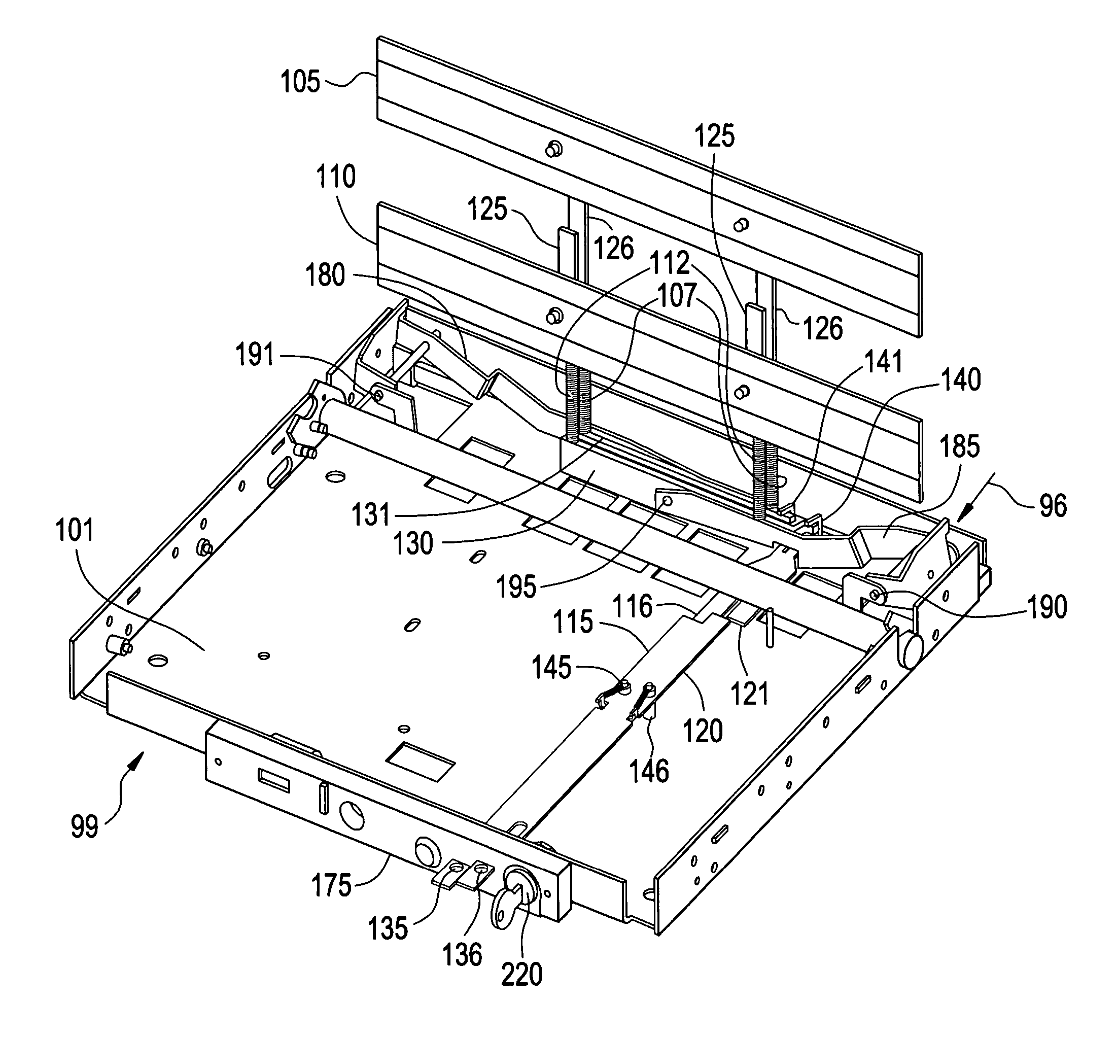 Shutter locking system for draw-out circuit breakers and method of assembly thereof