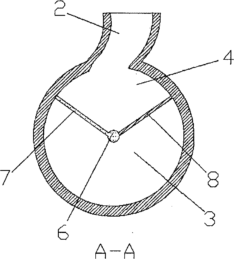 Turbocharging system for adjusting exhausting pipe volume by rotating baffle