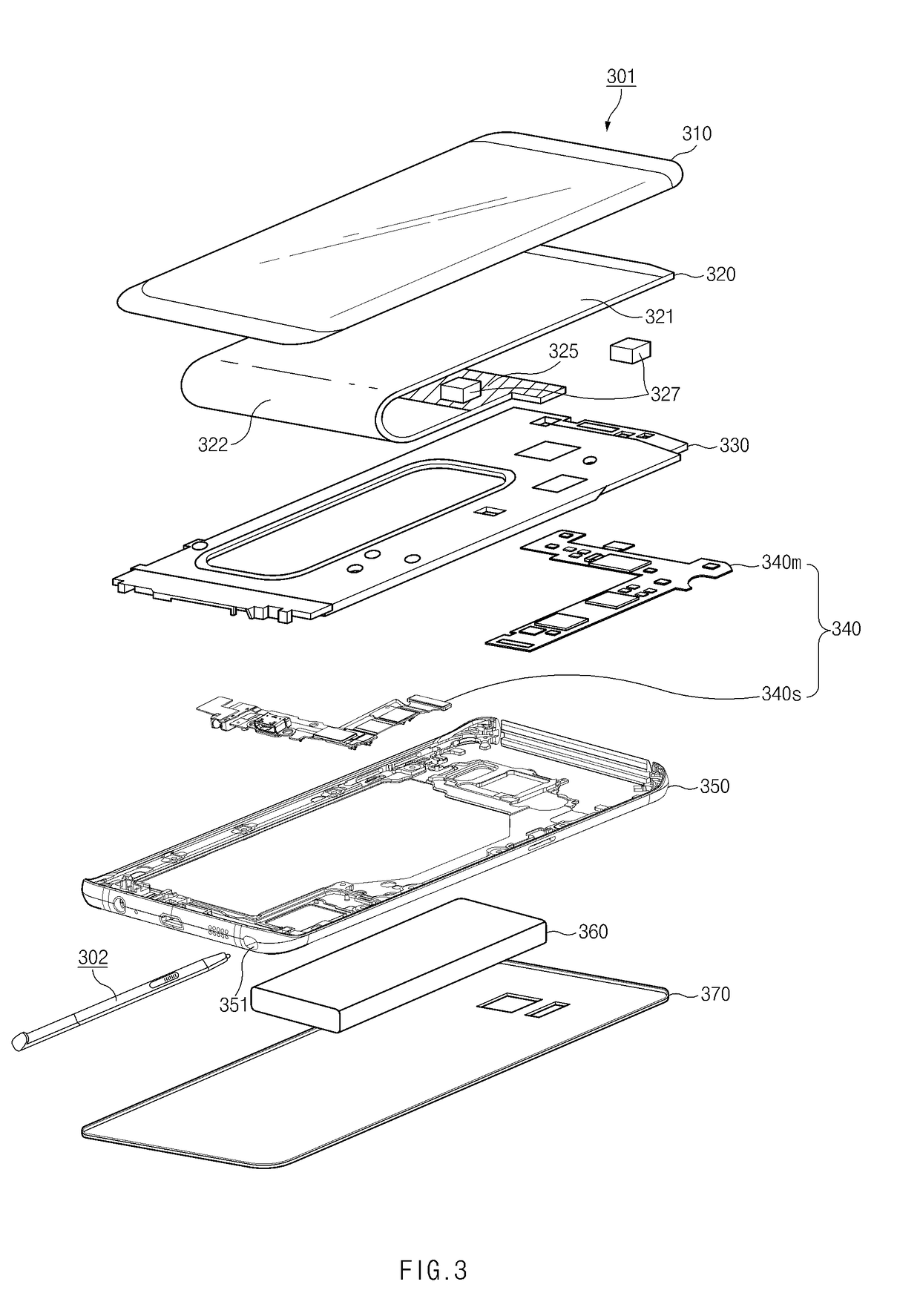 Electronic device including flexible display panel