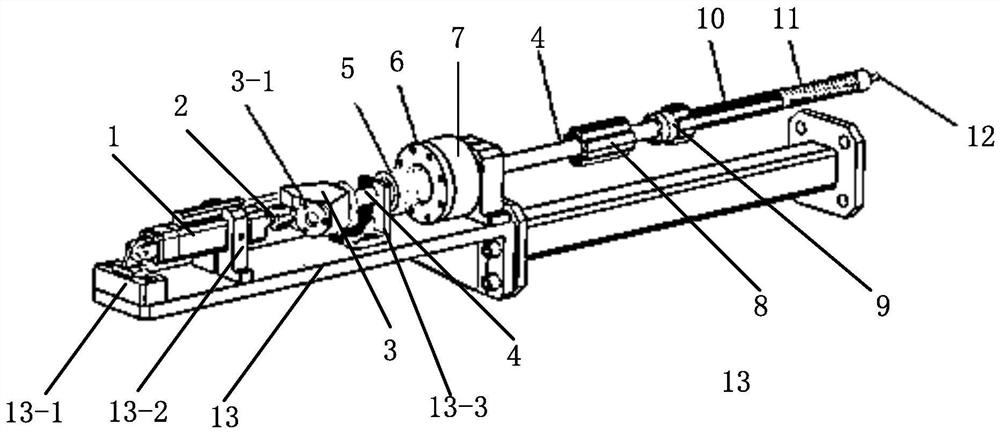 Pneumatic driving high-voltage feed device for vacuum environment