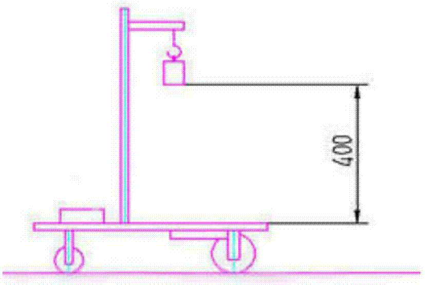 An obstacle-free carbon-free car that walks in the shape of "∽"