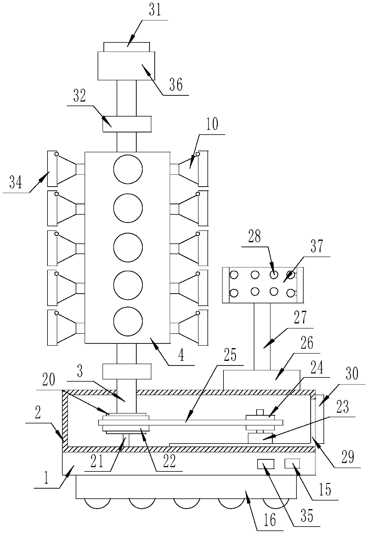 A medical whole body disinfection device