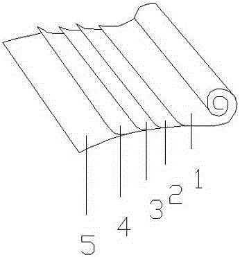 Self-adhesive waterproof roll material for color steel roofs of buildings and method for manufacturing self-adhesive waterproof roll material