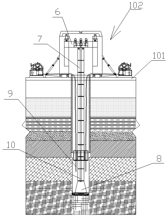 Wind power and bridge rock-socketed construction system