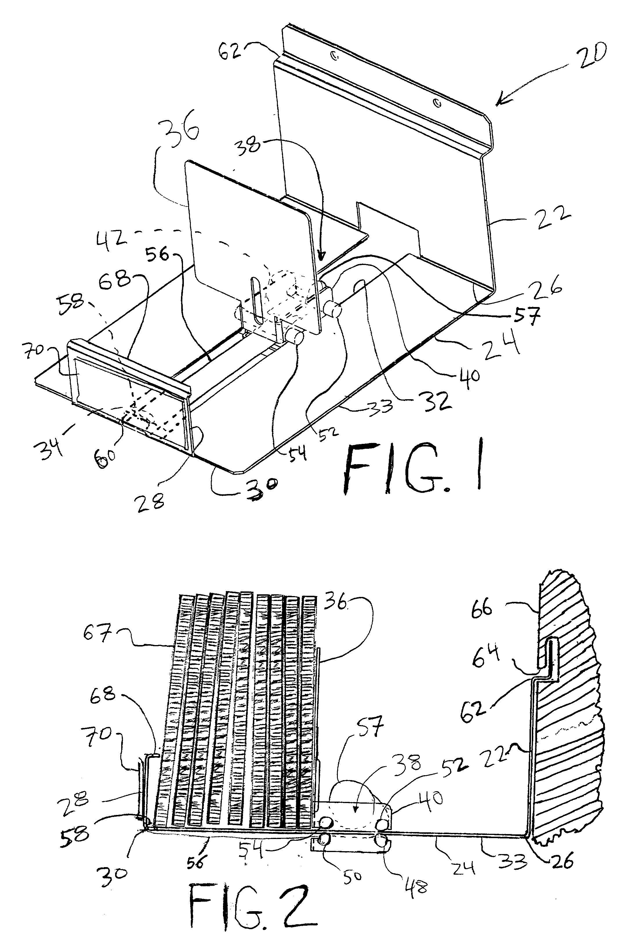 Merchandise display tray with spring-loaded pusher plate