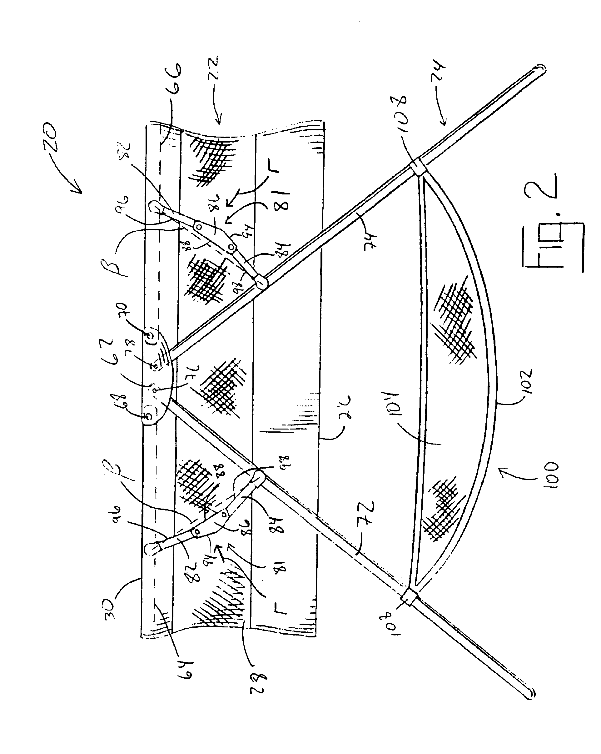 Foldable bassinet with suspended floor hinge