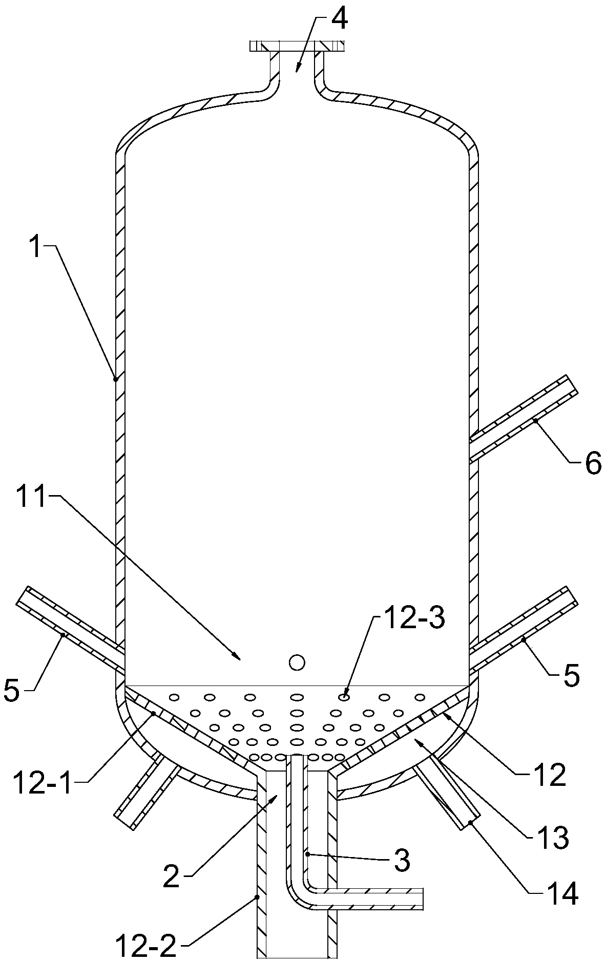 Method for strengthening bubbling internal circulation of fluidized bed gasification furnace and fluidized bed gasification furnace