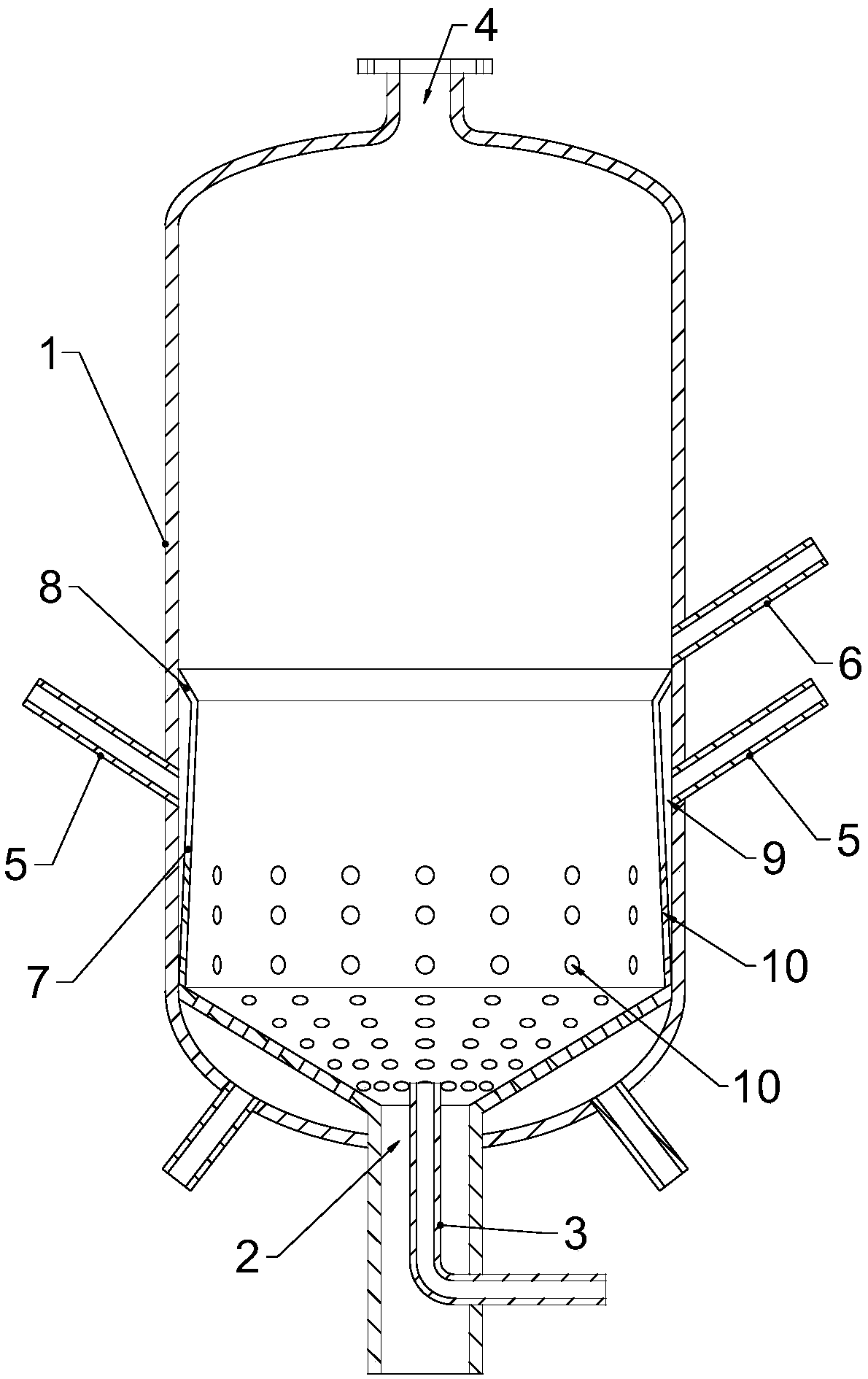 Method for strengthening bubbling internal circulation of fluidized bed gasification furnace and fluidized bed gasification furnace