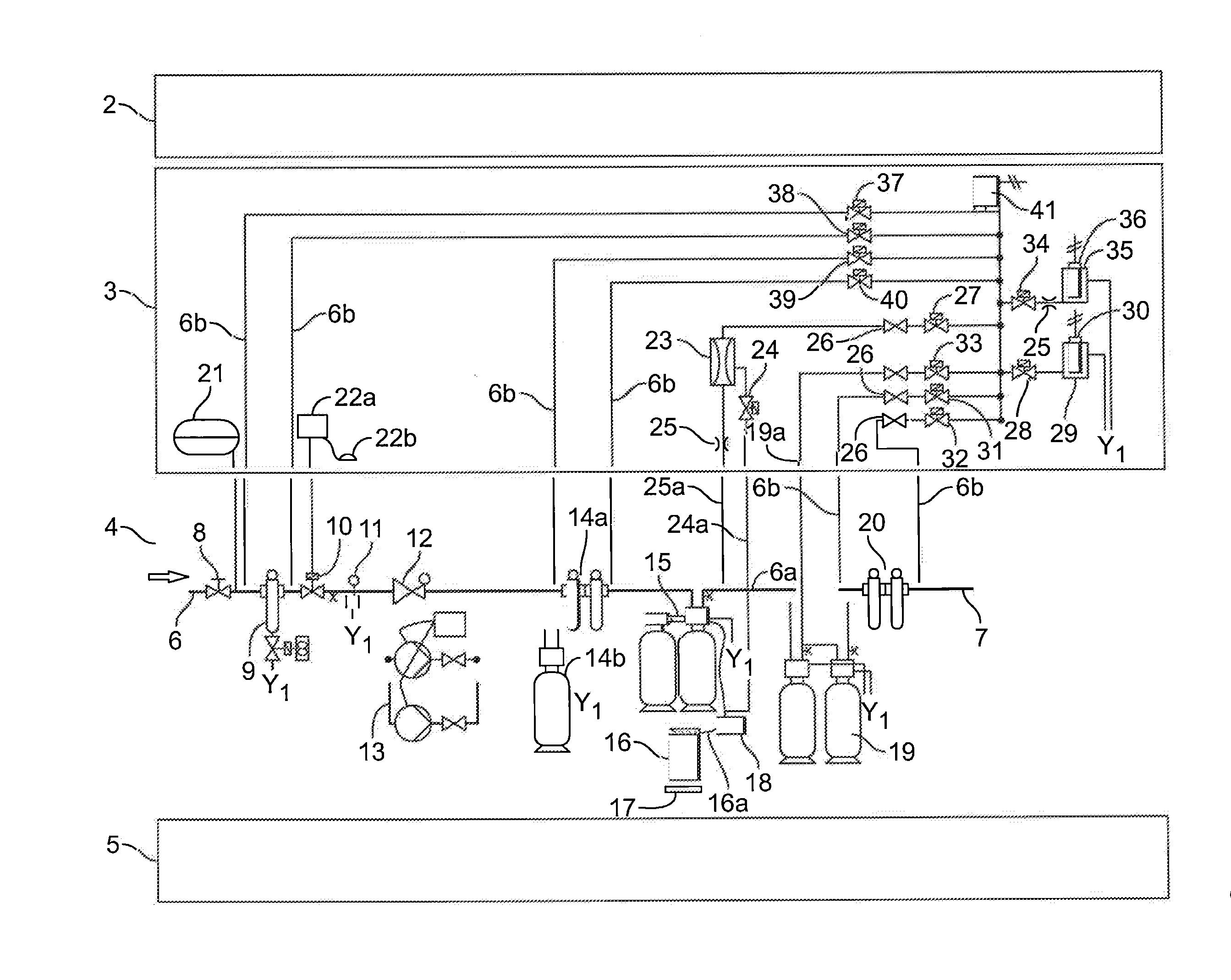 Chlorine measurement/filter testing/brine container monitoring of a water treatment system