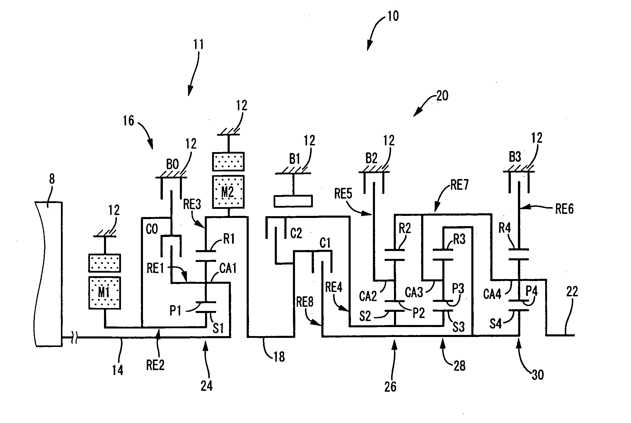 Control apparatus for vehicular drive system, vehicle provided with the control apparatus, and method for controlling vehicular drive system