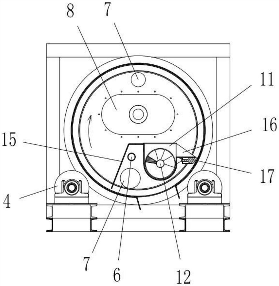 Viscous organic material drying device