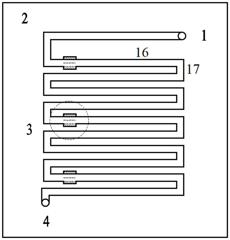 System for measuring content of water in flow channel of proton exchange membrane fuel cell