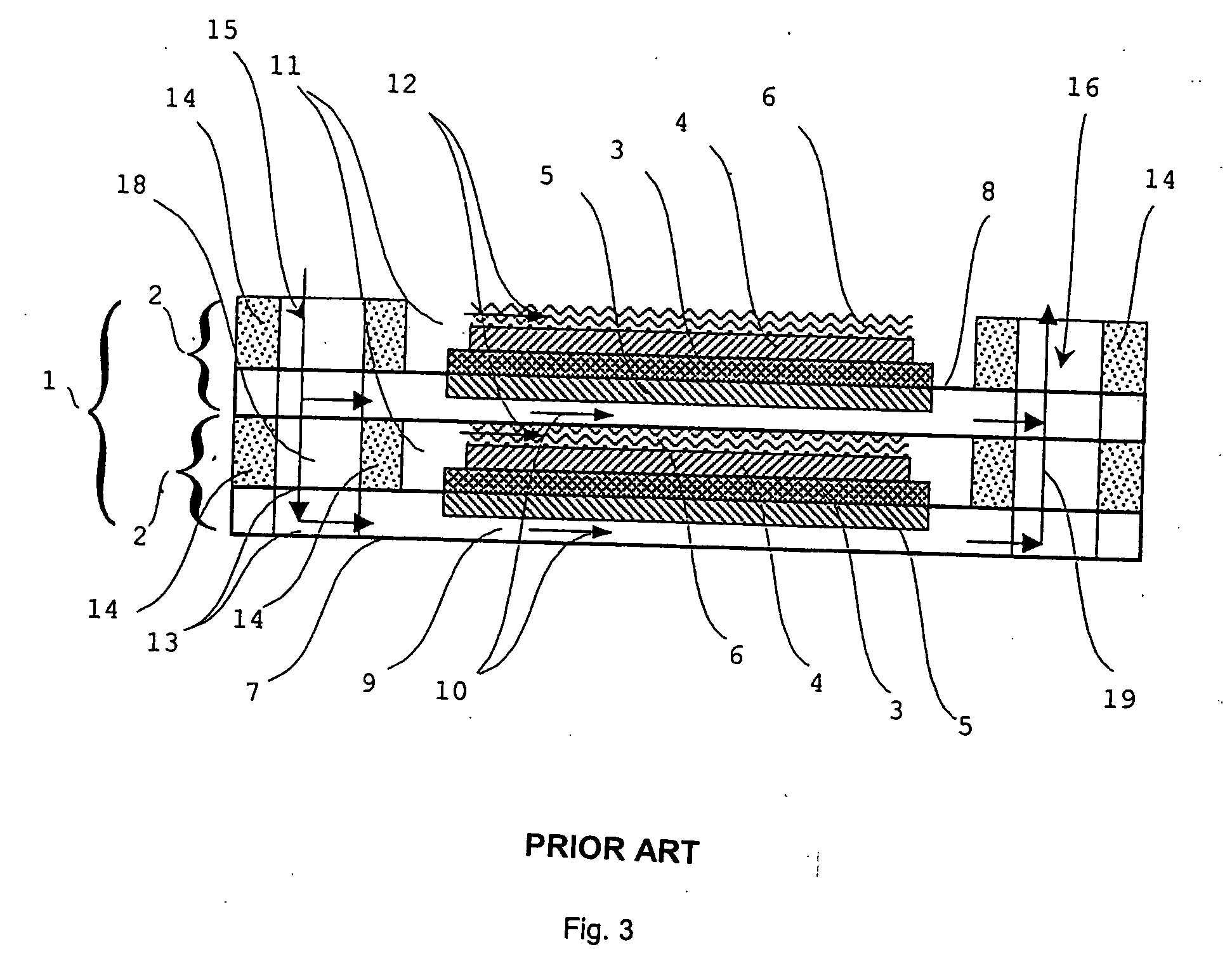 Seal construction for a fuel cell electrolyser and process for making a fuel cell with same