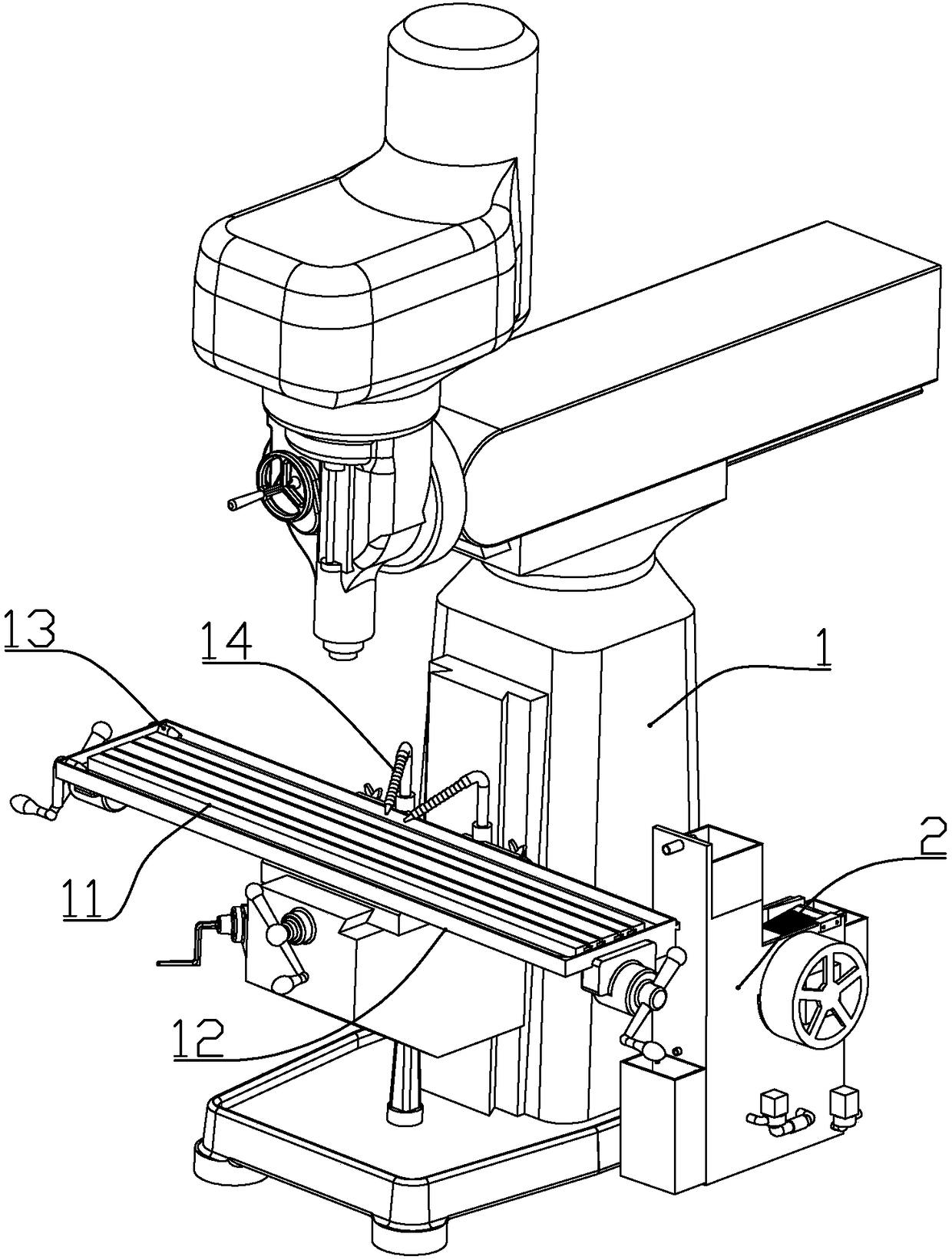 Milling machine structure with cutting fluid purification system