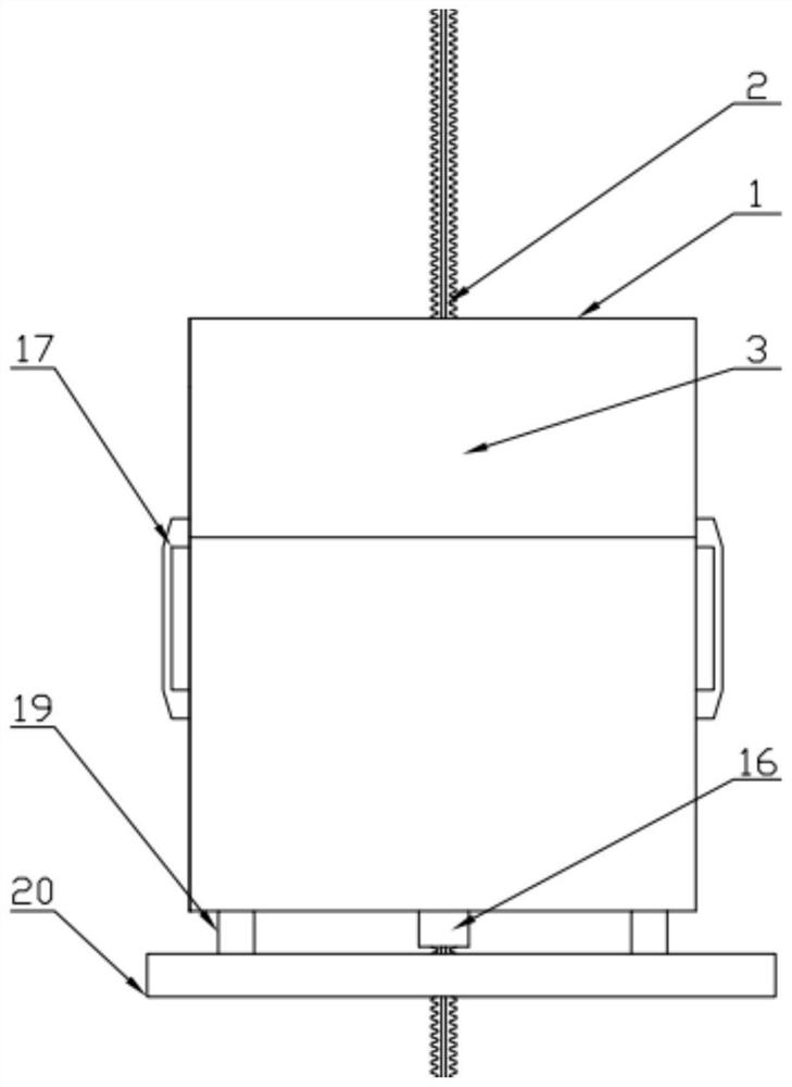 A temperature measuring cable off-line device for granaries based on connecting rod structure