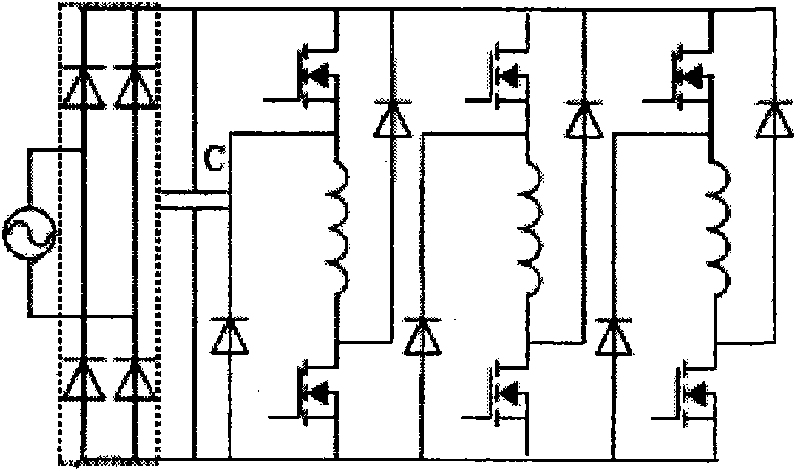 Method for diagnosing main circuit fault of power converter of switched reluctance motor